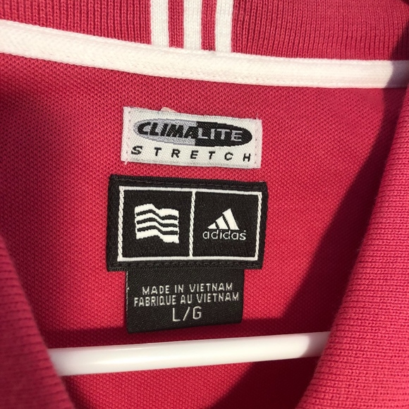 NWT***pink adidas polo tennis shirt - Picture 2 of 4